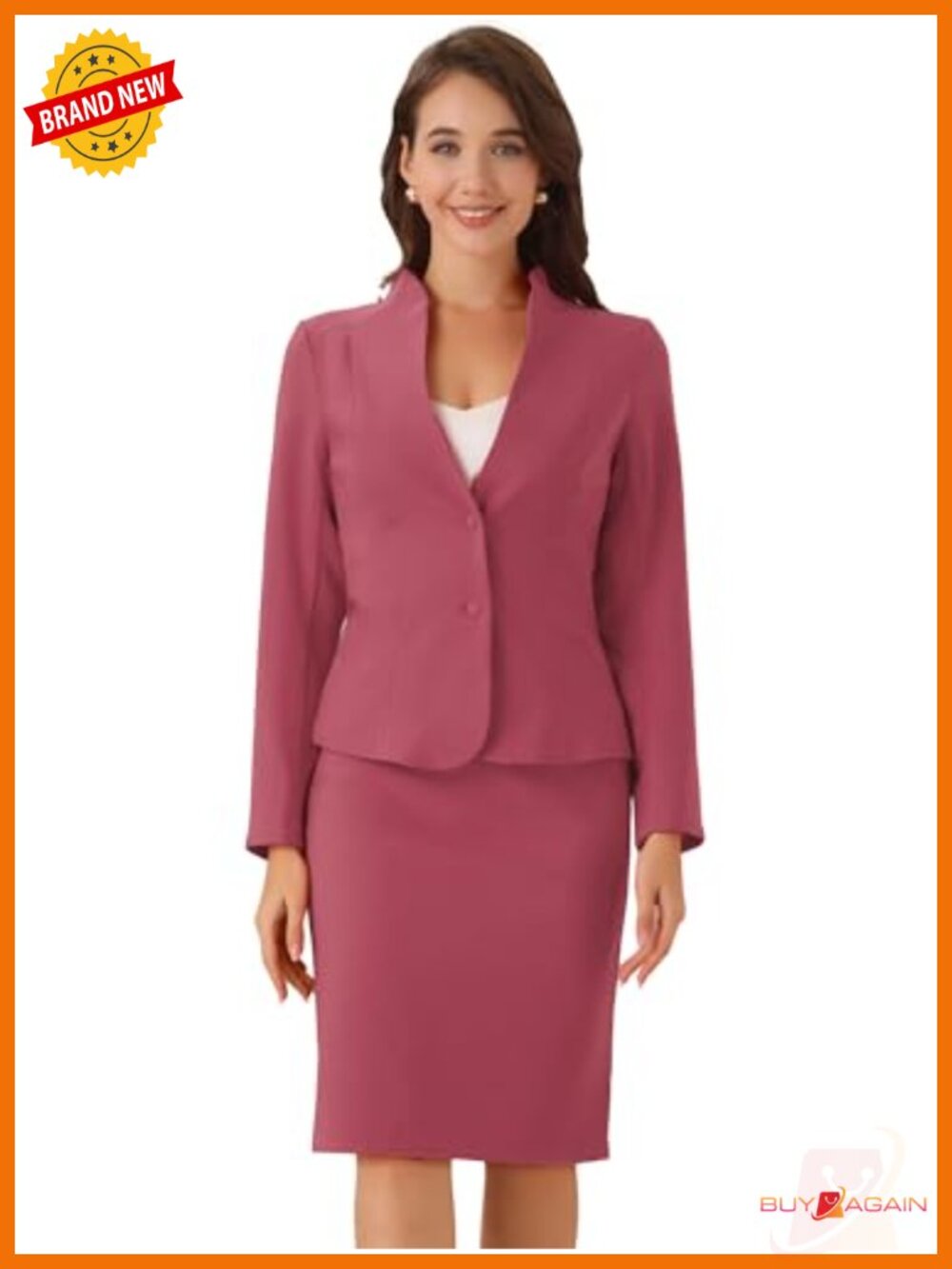Women's Suit Set: Blazer & Pencil Skirt, 2-Piece Office Outfit